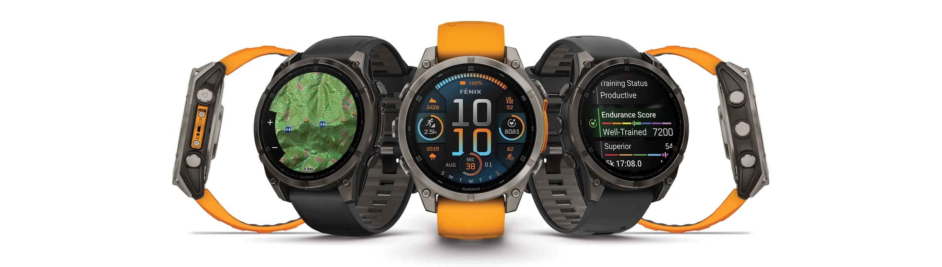 Умные часы Garmin Fenix 8, 47 мм, AMOLED, Sapphire bare Titanium, graphite with titanium band plus graphite silicone band