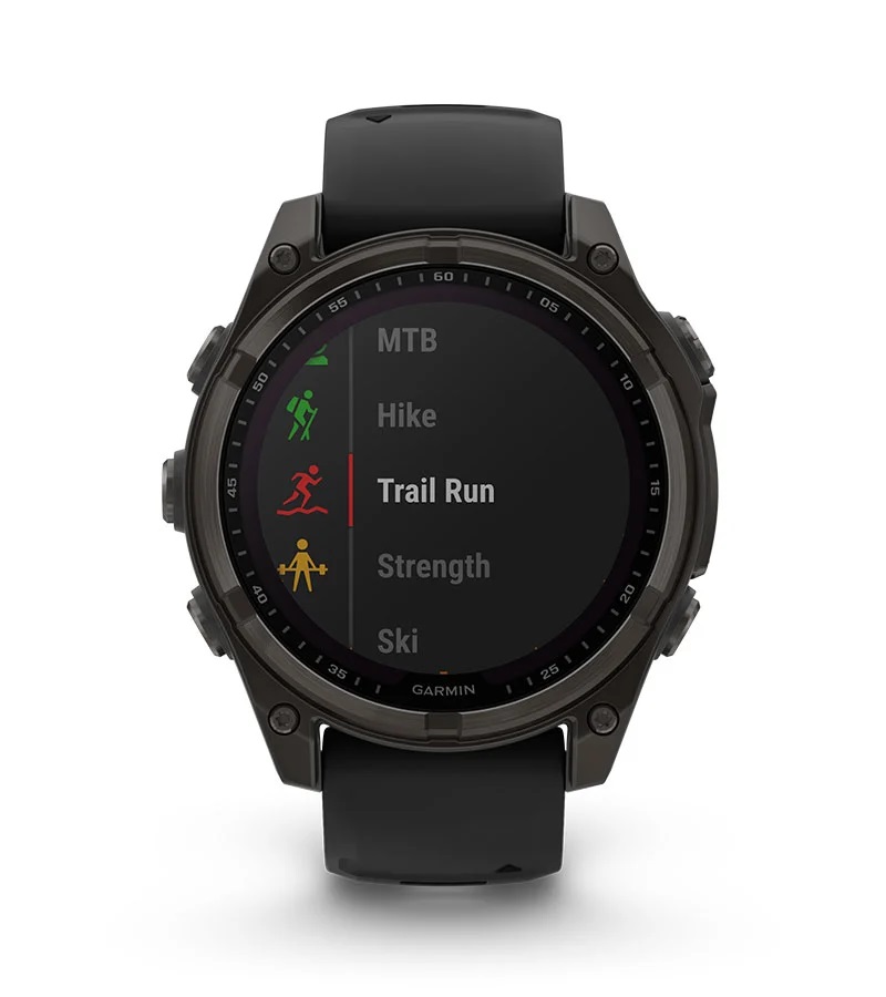 Умные часы Garmin Fenix 8, 47 мм, Solar, Sapphire Titanium with AMP yellow/graphite silicone band