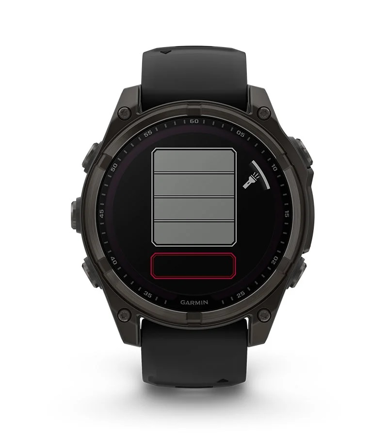 Умные часы Garmin Fenix 8, 47 мм, Solar, Sapphire Titanium with AMP yellow/graphite silicone band